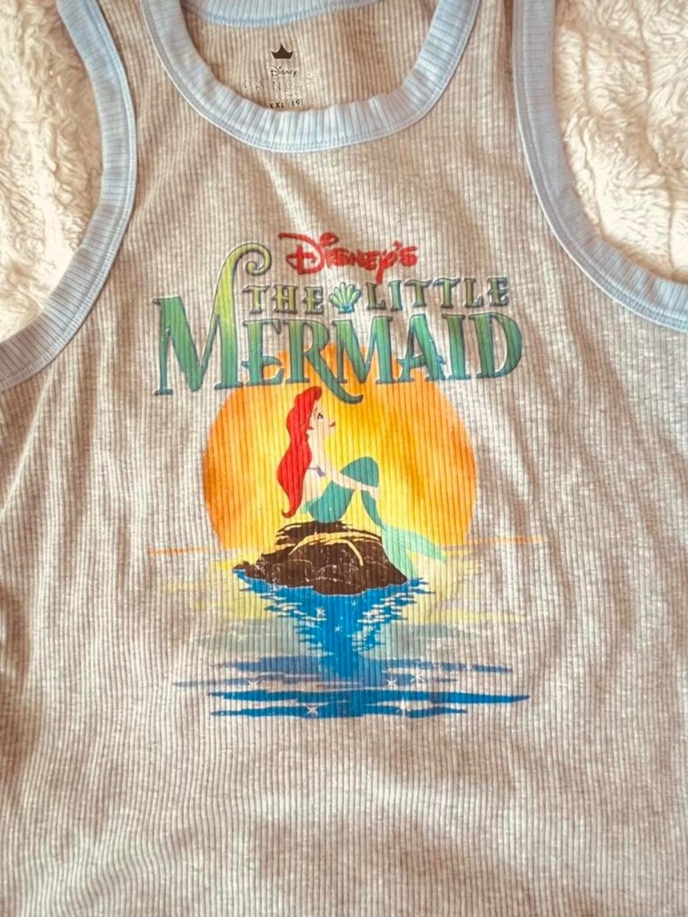 NWOT Disney Princess The Little Mermaid Ribbed Tank Top (XXL/19)